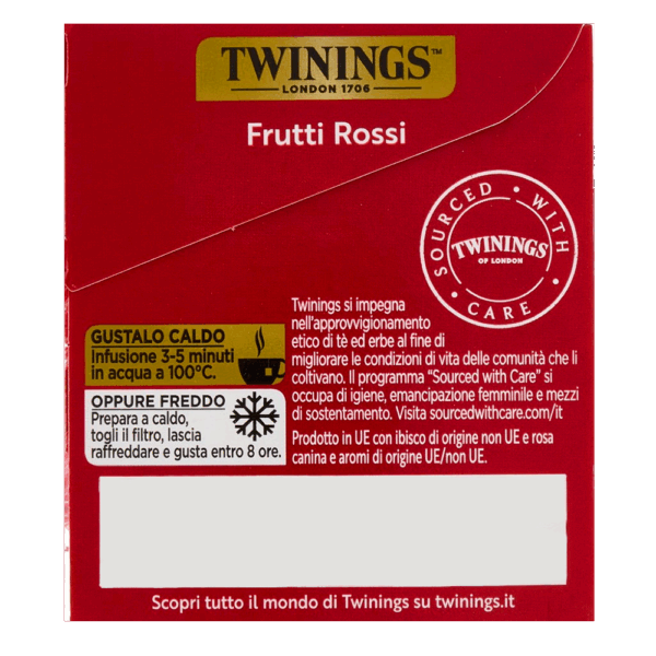 Twinings Sensations Frutti Rossi Infuso Aromatizzato Fragola e Lampone 40g