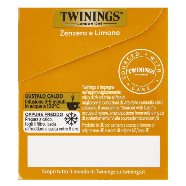 Twinings Sensations Infuso Aromatizzato allo Zenzero e al Limone 30g - immagine 3