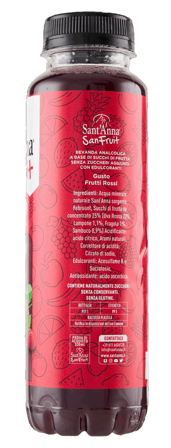 Sant'Anna SanFruit Frutti Rossi Senza Zuccheri Aggiunti 330ml - immagine 3