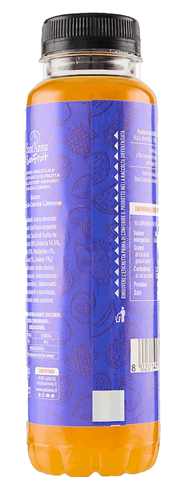 Sant'Anna SanFruit Arancia Carota Limone Senza Zuccheri Aggiunti 330ml - immagine 3