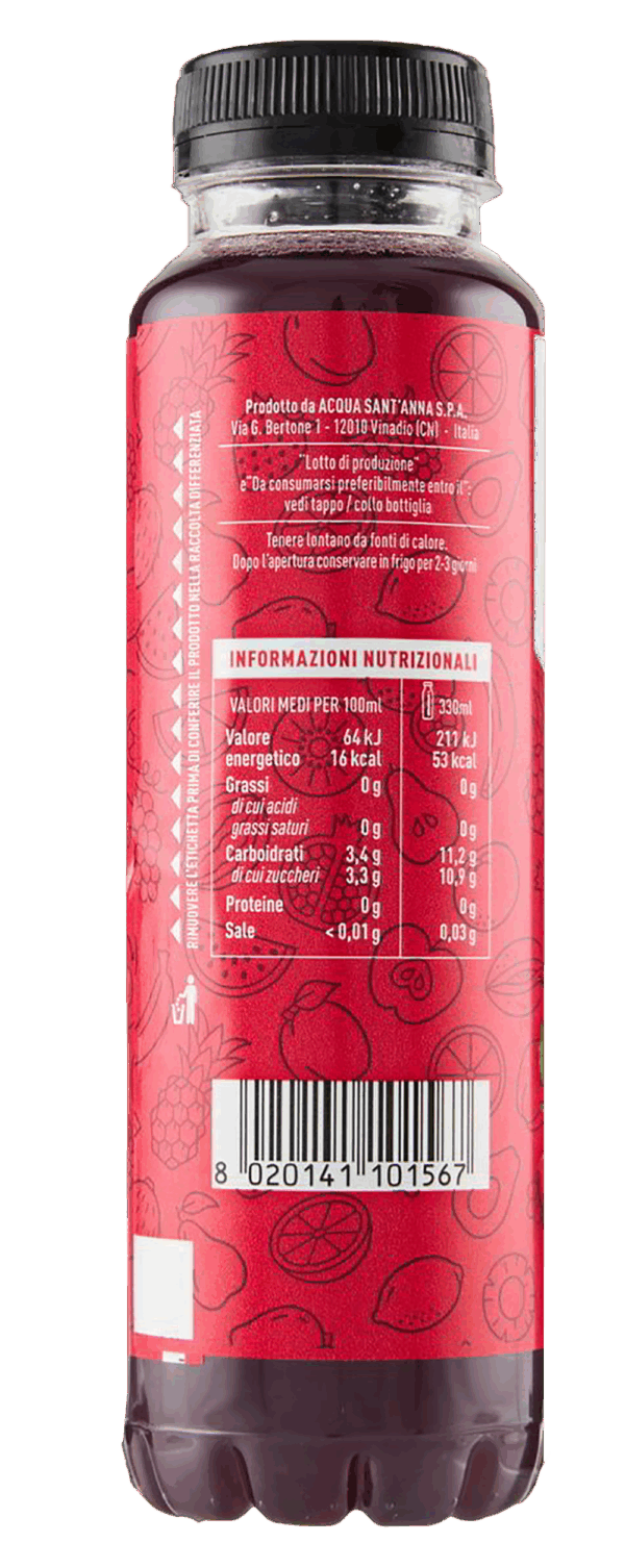 Sant'Anna SanFruit Frutti Rossi Senza Zuccheri Aggiunti 330ml - immagine 4
