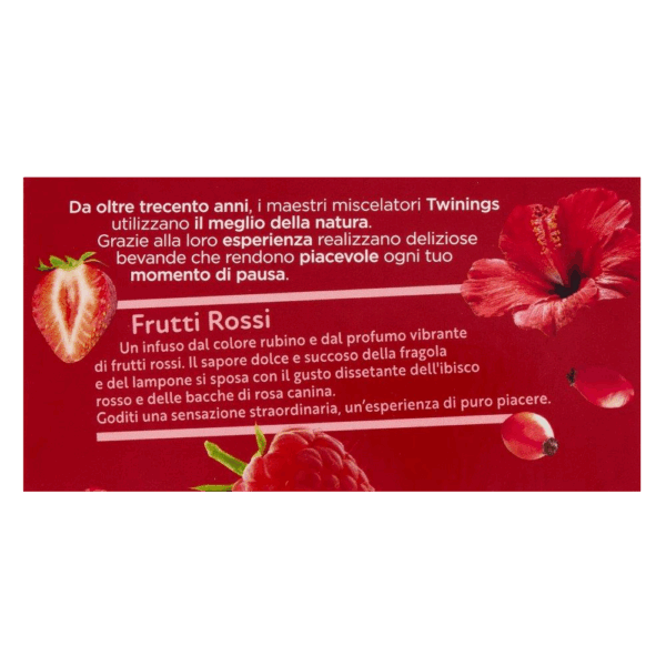 Twinings Sensations Frutti Rossi Infuso Aromatizzato Fragola e Lampone 40g