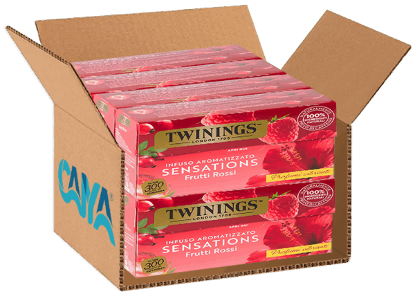 Twinings Sensations Frutti Rossi Infuso Aromatizzato Fragola e Lampone 40g box