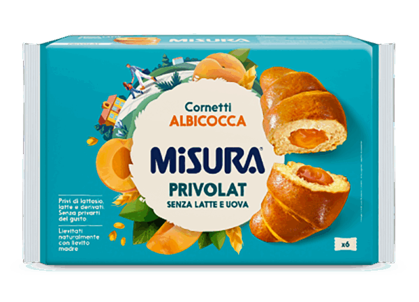 Misura Privolat Cornetti Albicocca Senza Latte e Uova 298g