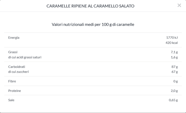 Cilindro Caramelle Rossana Caramello Salato 2kg - immagine 4