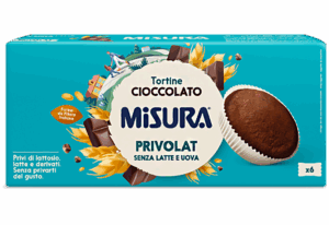 Misura Privolat Tortine al Cioccolato Senza Latte e Uova 240g
