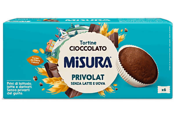 Misura Privolat Tortine al Cioccolato Senza Latte e Uova 240g