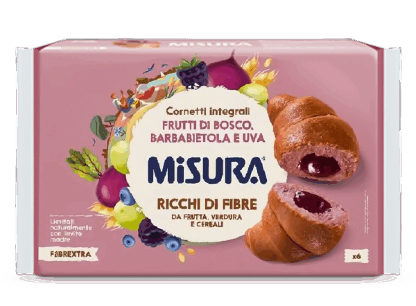 Misura Fibrextra Cornetti Integrali Frutti di Bosco, Barbabietola e Uva 308g
