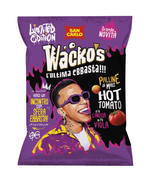 San Carlo Wacko's Palline di Mais Hot Tomato Sfera Ebbasta 50g