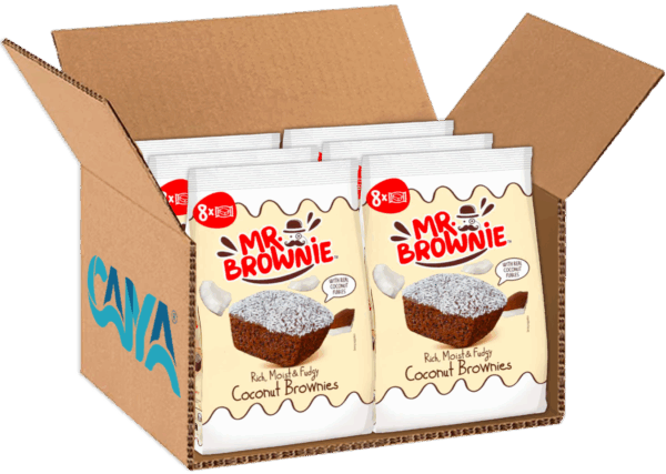 Mr. Brownie Coconut Brownies Tortine con Cioccolato e Cocco 200g box
