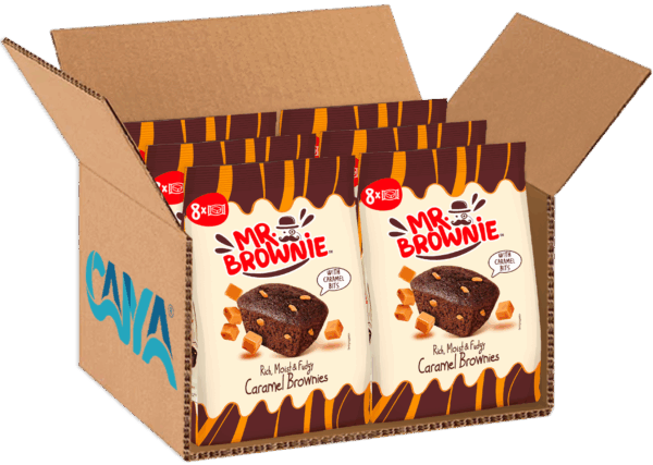 Mr. Brownie Caramel Brownies con Pezzi di Caramello 200g bx