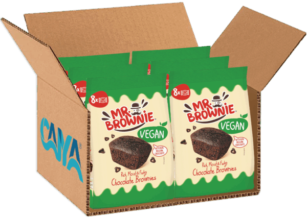 Mr. Brownie Vegan Chocolate Brownies con Gocce di Cioccolato 200g box