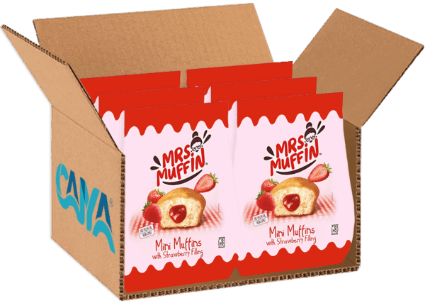 Mrs. Muffin Strawberry Mini Muffins con Marmellata di Fragole 200g - immagine 2