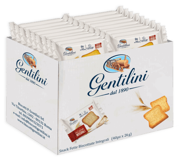 Gentilini Fette Biscottate Integrali Box 40x24g