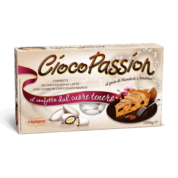 Crispo Cioco Passion Confetti Gusto Mandorle e Amarena con Cioccolato al Latte e Bianco 1kg