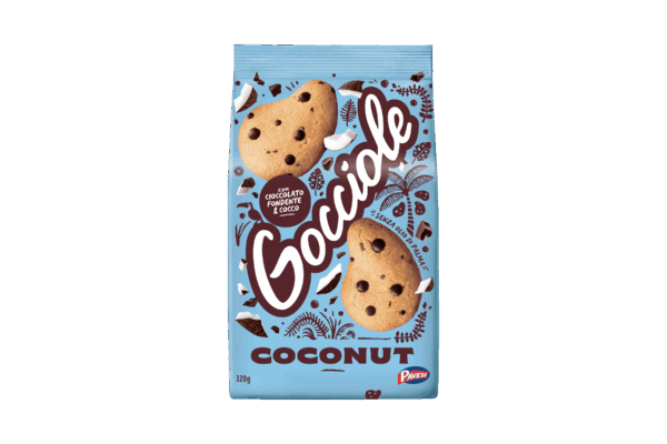 Gocciole Coconut Biscotti con Cocco e Cioccolato Fondente 320g