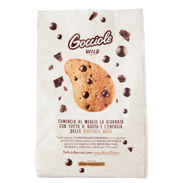 Gocciole Wild Biscotti con Cioccolato Fondente e Farina Integrale 350g - immagine 8