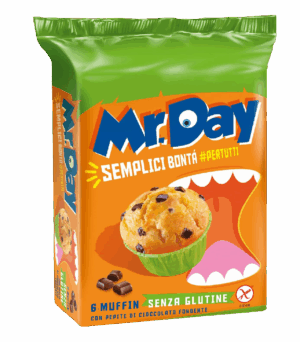 Mr.Day Muffin con Pepite di Cioccolato Fondente Senza Glutine 252g