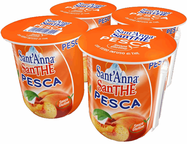 Sant'Anna SanThè Pesca con Vero Infuso di Thè in Acqua Sant'Anna 4x200ml