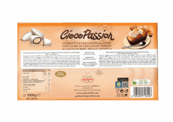 Crispo Cioco Passion Confetti Gusto Babà, Mela e Cannella con Cioccolato al Latte e Bianco 1kg - immagine 2