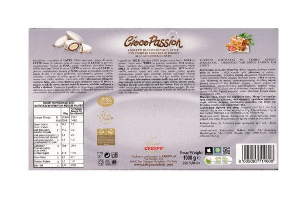 Crispo CiocoPassion Confetti Gusto Noci e Fichi con Cioccolato al Latte 1kg - immagine 2