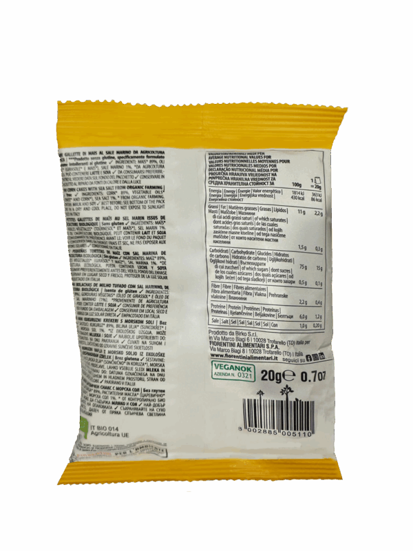 Fiorentini Si&No Mini Gallette di Mais al Sale Marino 20g - immagine 3