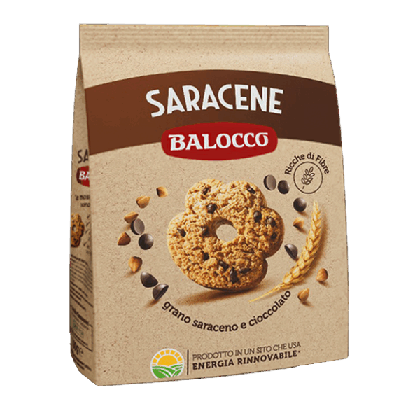 Balocco Biscotti Saracene Frollini con Grano Saraceno e Gocce di Cioccolato 700g