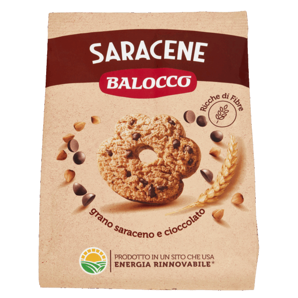 Balocco Biscotti Saracene Frollini con Grano Saraceno e Gocce di Cioccolato 700g