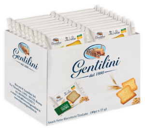 Gentilini Fette Biscottate Tostate - 40 Monoporzioni da 23g