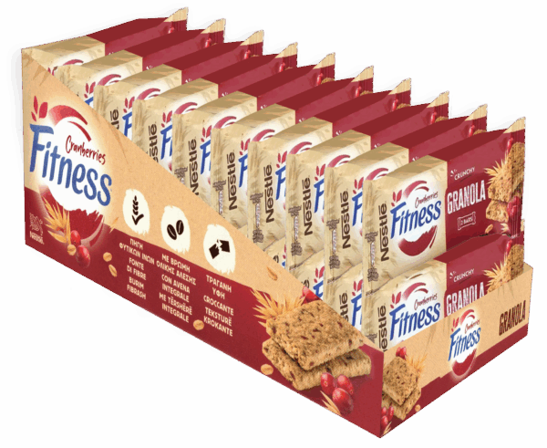 Nestle Fitness Cranberries Granola Crunchy Box 20x38g