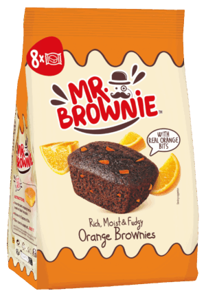 Mr. Brownie Orange Brownies con Pezzi di Arancia 200g