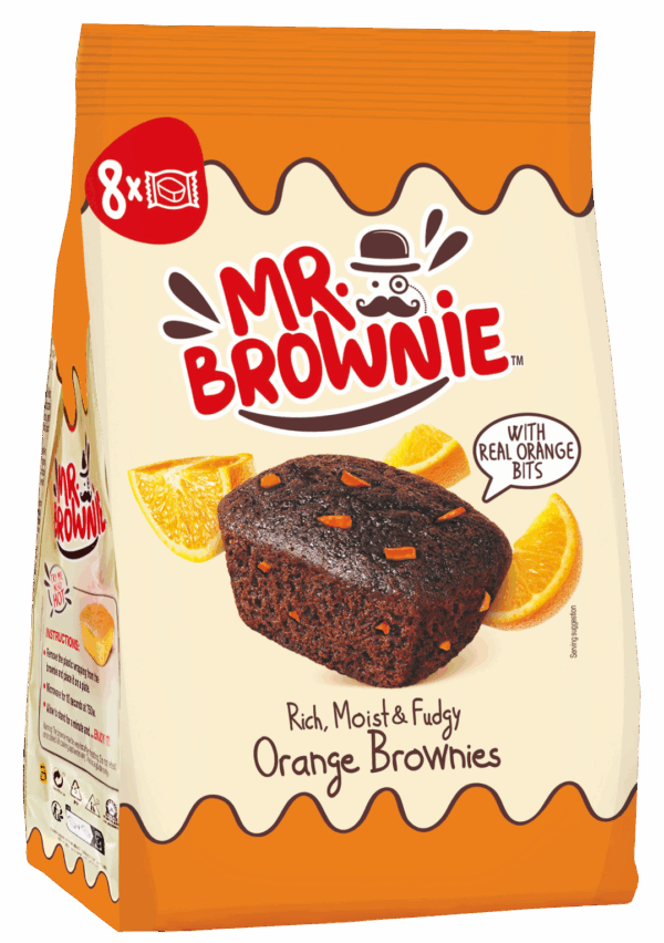 Mr. Brownie Orange Brownies con Pezzi di Arancia 200g