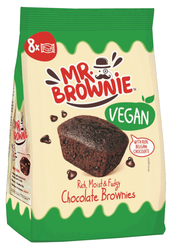 Mr. Brownie Vegan Chocolate Brownies con Gocce di Cioccolato 200g