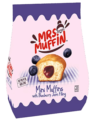 Mrs. Muffin Blueberry Mini Muffins con Marmellata di Mirtilli 200g