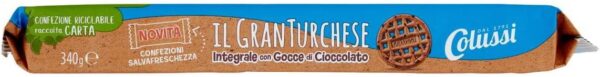 Colussi Il Granturchese Biscotti Integrali con Gocce di Cioccolato 340g