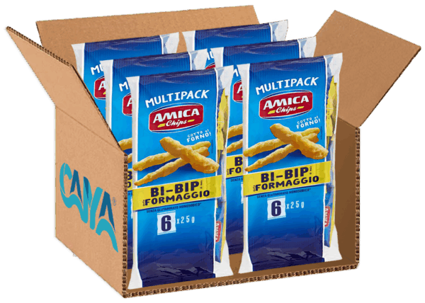 Amica Chips BI-BIP Patatine al Formaggio Formato Multipack 6x25g, 150g - immagine 7