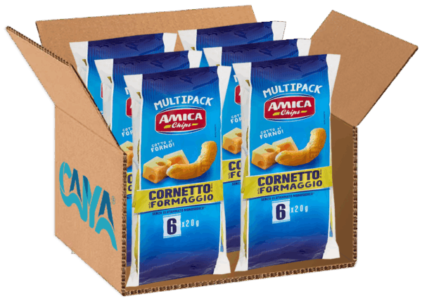 Amica Chips CORNETTO Patatine al Formaggio Formato Multipack 6x25g, 150g - immagine 2