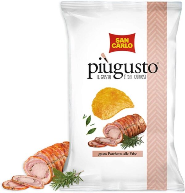 San Carlo Più Gusto Patatine Gusto Porchetta alle Erbe 70g - immagine 2