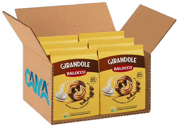 Balocco Biscotti Girandole Frollini con Panna e Cioccolato 700g box
