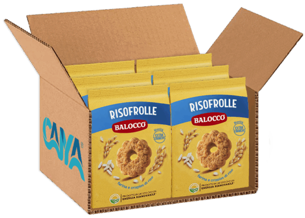 Balocco Biscotti Risofrolle Frollini Classici con Farina e Crispies di Riso 700g box