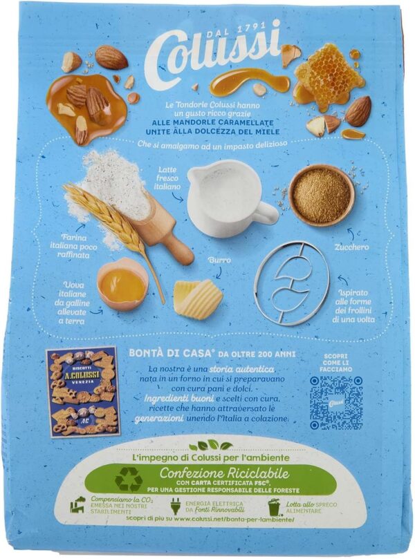 Colussi Tondorle Biscotti con Mandorle Caramellate e Miele 500g - immagine 4