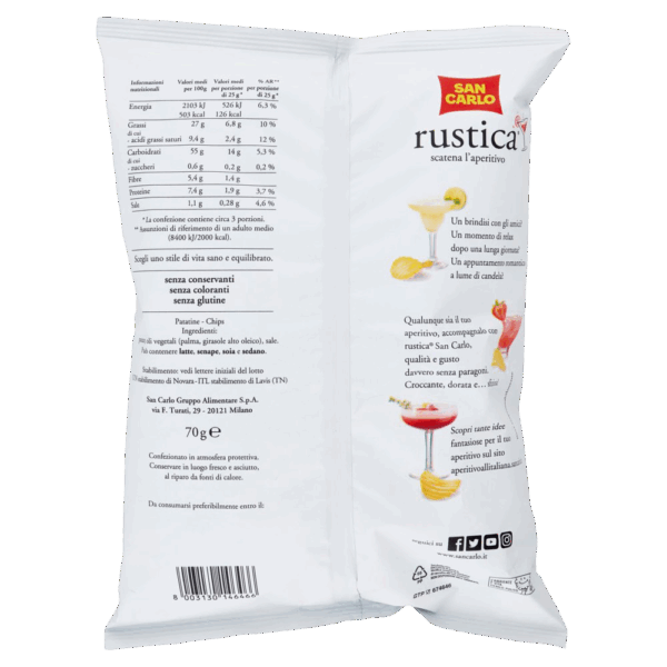 San Carlo Patatina Rustica Senza Glutine (Gluten Free) 70g - immagine 7