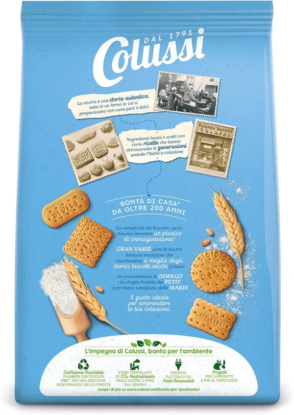 Colussi Gran Variè Mini Biscotti Secchi 650g retro