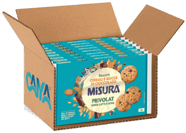 Misura Privolat Frollini Cereali e Gocce di Cioccolato Senza Latte e Uova 280g box