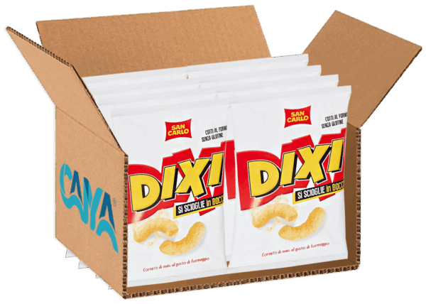 San Carlo Dixi Cornetti di Mais al Gusto di Formaggio 50g box