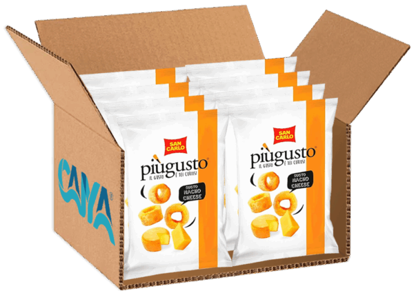 San Carlo Nacho Cheese Gusto Pomodoro e Formaggio 45g box