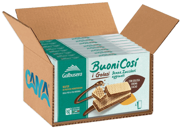 Galbusera Buonicosì I Golosi Wafer al Cacao 180g box