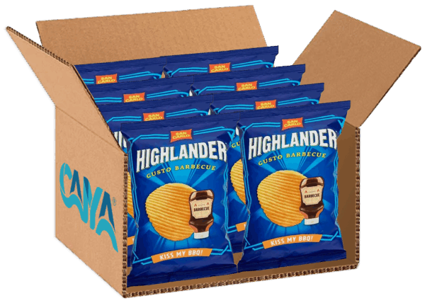 San Carlo Highlander BBQ Patatine Gusto Barbecue 70g box