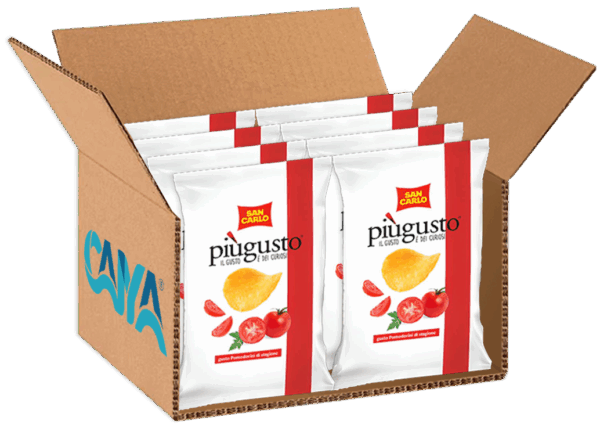 San Carlo Più Gusto Patatine Gusto Pomodorini di Stagione 70g box