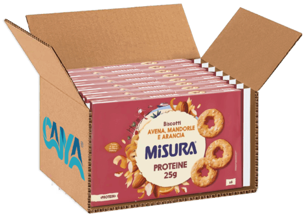 Misura Protein Frollini con Avena, Mandorle e Arancia 260g box